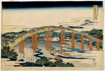 Okazaki Yahagi B Ri d Geo Ver Urban grad. Japan sleep p Hayashi t af Hokusai (1760-1894)