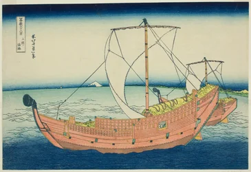 Sea Lane Off Kazusa Province (Kazusa no kairo), fra serien "Thirty-six Views of Mount Fuji (Fugaku sanjurokkei)"
