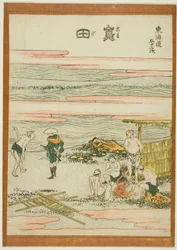 Shimada, fra serien "Fifty-three Stations of the Tokaido (Tokaido gojusan tsugi)"