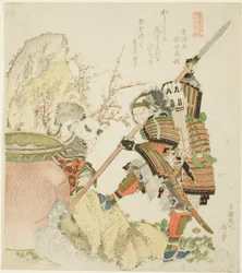 Sima Guang og Shibata Katsuie, fra serien "Fem søskendebilleder af Kina og Japan for Zakurogaki-gruppen (Zakurogaki-ren goban no uchi wakan e-kyodai)"