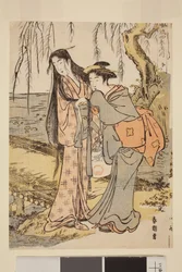 Summer: Two Women by a Stream, fra serien The Elegant Moon in the Four Seasons