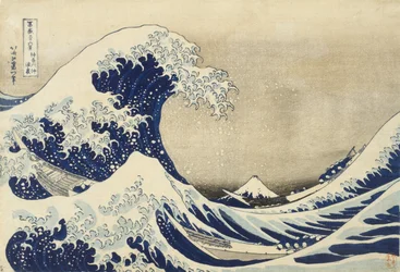 Den store bølge ud for Kanagawa, ca. 1830 (træbloktryk)
