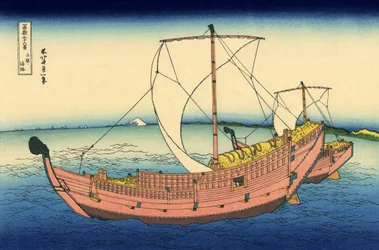 Kazusa-søruten, ca. 1830 (træbloktryk)