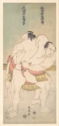 Sumo-bryderne Wadagahara Jinshirō og Kachōzan Gorokichi