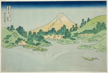 Tess rfa tilbage f te wate r hos Misaka medlem Old sake P Lovinse (gammel sake Misaka vandoverflade), fra tee-serien s `` Tirty Mr. x Views Of Mount Fuji Rokukatsura)”