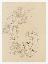 To jægere, Edo-periode, 1800-tallet.