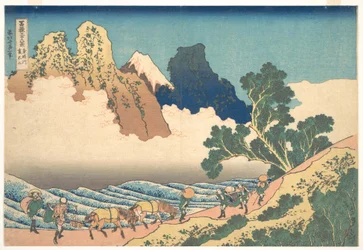 Udsigt til Fuji fra den anden side af Minobu-floden (Minobugawa ura Fuji), fra serien »De 36 udsigter over Fuji« (Fugaku sanjūrokkei)