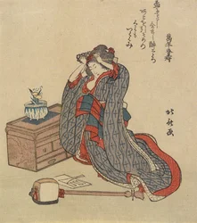 Kvinde, der fikser sit hår, 1797-1819