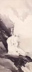 White Monkey (blæk på silke)