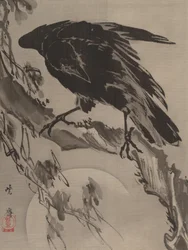 Krage og månen, ca. 1887.