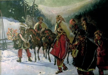 Hucul bryllup, 1909