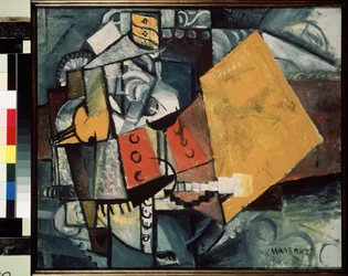 Vagt (Vagter). Maleri af Kasimir Severinovich Malevich (Malevich, Malevic) (1878-1935), olie på lærred