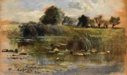 A Backwater (olie på panel)