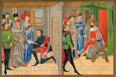 Scene fra fortællingen om Renaud De Montauban, 1400-tallet, 1849.