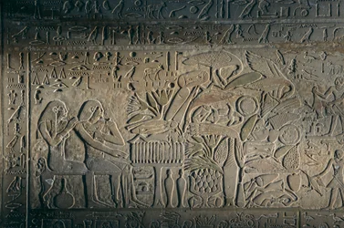 Relief fra Abydos, artefakt; Egypten, 2005 (foto)