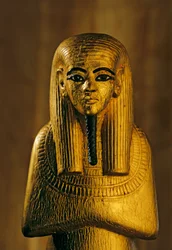 Statue af Duamutef; guld; træ, KV 62. Duamutef var, i den gamle egyptiske religion, på..., 2009 (foto)