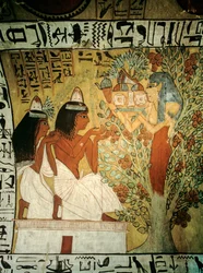 Kunstneren Sennedjem fra Kongernes Dal og hans kone tilbeder gudinden Hathor fra..., 2009 (foto)