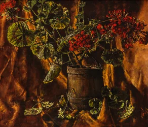 Stilleben med Begonia (olie på lærred)