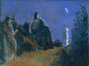 Måneskin over havet, 1941.