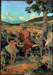 ""Fete Champetre or The Triumph of Bacchus"" (Landsfestival) Maleri af Ker-Xavier (Ker Xavier) Roussel (1867-1944) 1911-1913 Nabis Sankt Petersborg, Eremitagemuseet