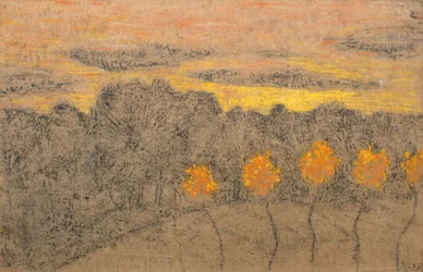 Landskab med gule træer, 1893-1895.