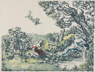 Satyr og flyvende Amor