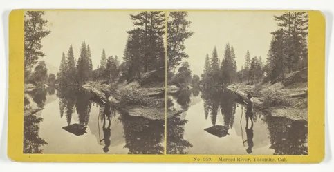 Merced River, Yosemite, Cal., 185575. Skaber: Kilburn Brothers, BW Kilburn.