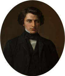 Portræt af digteren Vladimir Zhemchuzhnikov, 1830-1884, 1854.