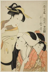 Akt IX (Kudanme), fra serien "Skatkammeret for loyale tjenere (Chushingura)", ca. 1798-99 (farvetræsnit; oban)