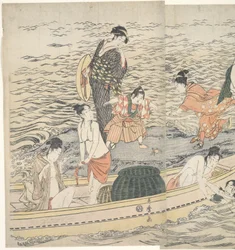 Awabi-skaldykkere ved Enoshima