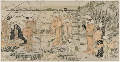 Fiskeri på skærebrættet ved Enoshima
