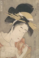 "Hanamurasaki of the Tamaya," fra serien Seven Komachi of the Pleasure Quarters ..., ca. 1790.