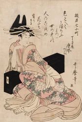 Tryk - Kurtisanen Chojiya Karakoto, 1700-tallet
