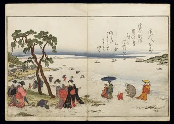 Shiohi no tsuto (Gaver fra ebbe), kendt som Shell Book, 1789 (farve-træsnit)