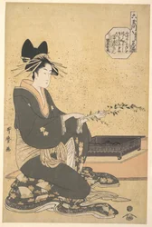 Oiranen Hanaogi fra Ogiya, fra serien „Seks juvelfloder“ (Mutamagawa)