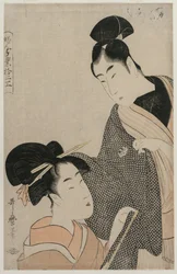Woman Measuring a Man