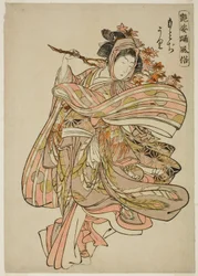 Se Maple Leaves (Momijigari), fra serien "Dance Customs of Captivating Figures (Adesugata odori fuzoku)"