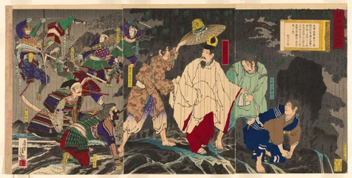 Escape of Emperor Godaigo, fra serien "The Unofficial History of Japan (Nihon gaishi no uchi)"