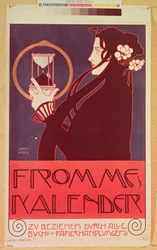 Design til Frommes-kalenderen, til den 14. udstilling af Wien-løsrivelsen, 1902 (farve litho)