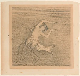 Figur af en af Rhindøtrene til Rhinegoldet af Richard Wagner, ca. 1913.