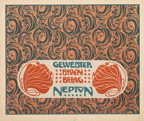 Vævet gulvbelægning Neptun, 1901.