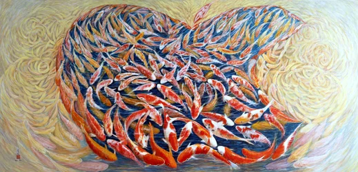Jeg er den bedste, 2013 (østlig gouache på rispapir)