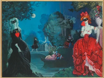 Moonlight Masquerade (olie på lærred)