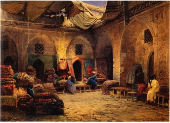 Tæppebutikken i Kairo, 1875