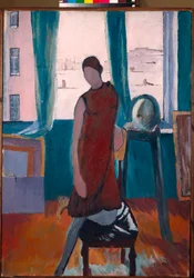 ""I værkstedet"" (I atelieret) Maleri af Konstantin Istomin (1887-1942) 1929 - Olie på lærred - Statens Tretyakov Galleri, Moskva