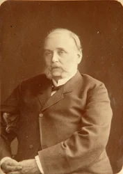 Portræt af forfatteren Ivan Alexandrovich Goncharov (Ivan Alexandrovitch Gontcharov) (1812-1891). Albumin-foto af Konstantin Schapiro (1839-1900)