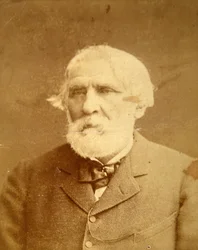 Portræt af forfatteren Ivan Sergeyevich Turgenev (Sergueievitch Tourgueniev) (1818-1883). Albumin-foto af Konstantin Schapiro (1839-1900)