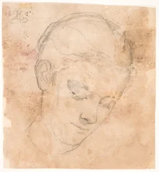 Kunstnerens søster Elizabeth. 3/4 profil til højre