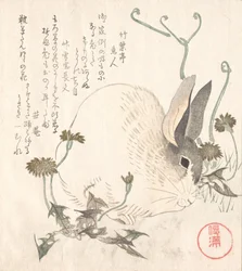 Hare og mælkebøtte, formentlig 1820.