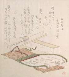 Kakemono og dens æske, 1700-1900-tallet.